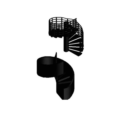 Dos escaleras de caracol (autocad 3d)