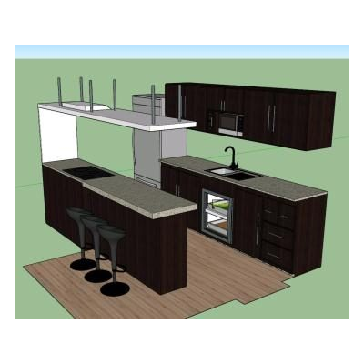 Cocina aurea 3d