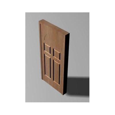 Puerta de madera 3d
