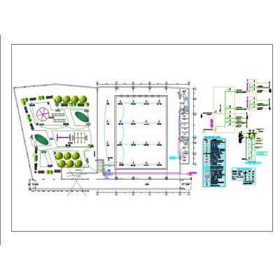 Plano de instalaciones electricas de piscina y parque