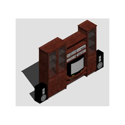 Modular para equipos de sonido y tv 3d con materiales aplicados