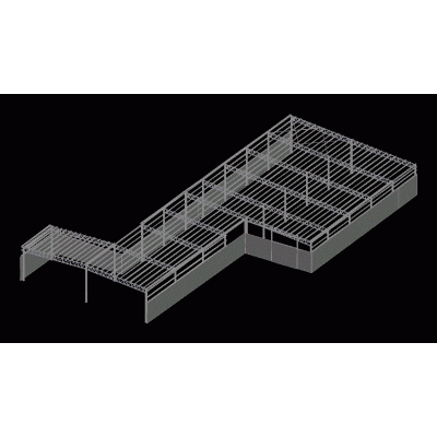 3d modelo de nave industrial