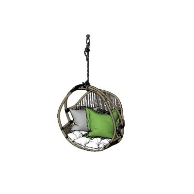 Silla colgante de madera