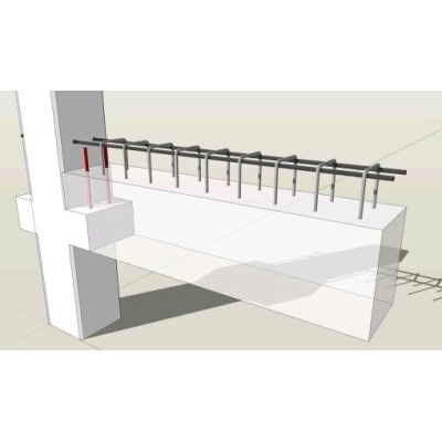 Detalle constructivo de portico prefabricado 3d skp