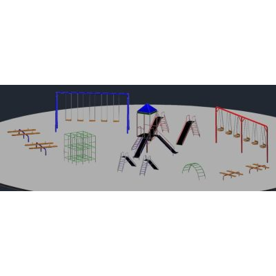 Juegos para plaza infantil 3d