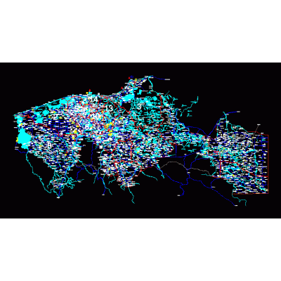 Mapa Hidrico de Tabasco Detallado