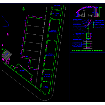 Estructura techo metalico provisional