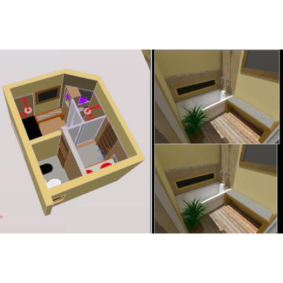 Bano 3d zonificado