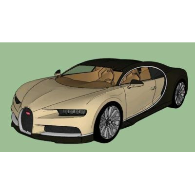 Car bugatti 3d