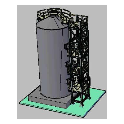 Plataformas para mantenimiento de torre de catalisis