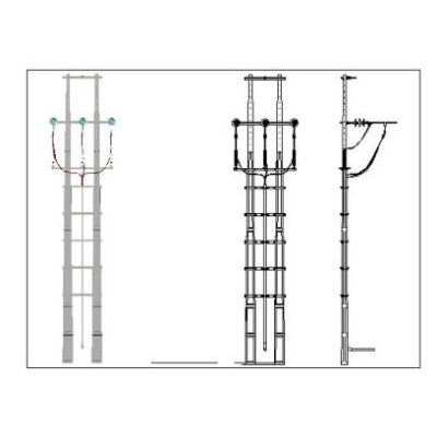 Overhead line to underground network drop