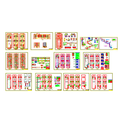 Edificio de oficinas y departamentos autocad