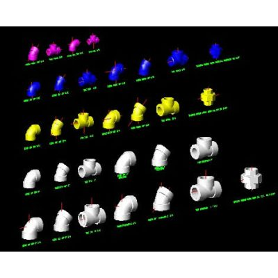 Fittings - piezas de canerias 3d max