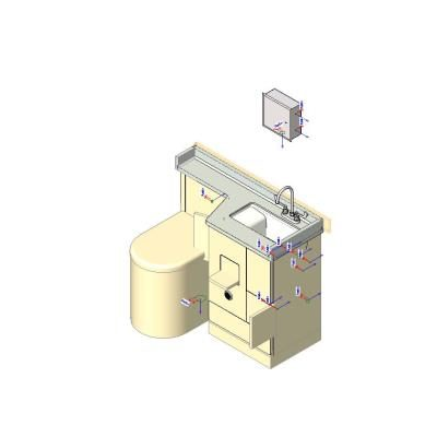 Toilet lavatorio - bradleycorp - lc800 - l - floor