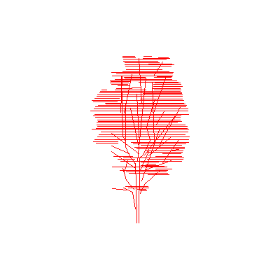 Elegante arbol en Alzado