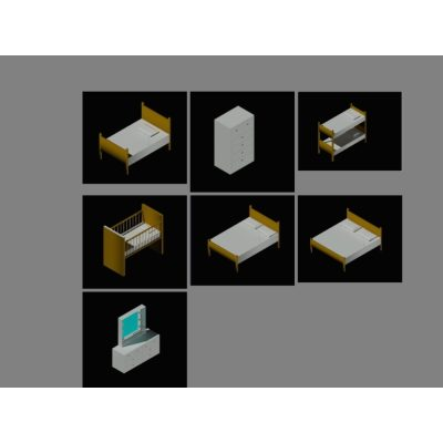 Bloques 3d para amoblar habitacion