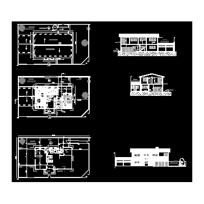 Casa familiar con consultorio odontologico;vista superior:alta y baja;techos;cortes y fachada