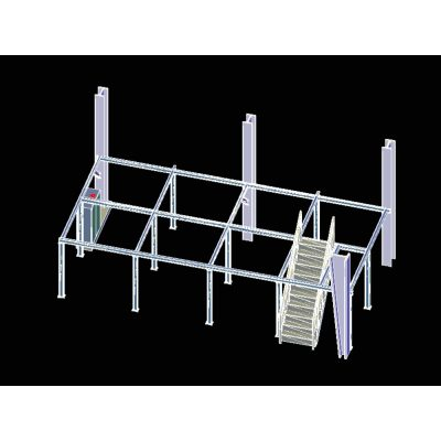 Mezzanine 3d para pequeno espacio de almacen