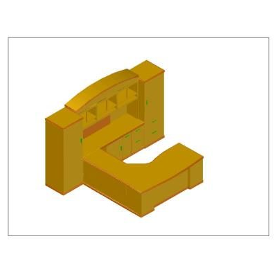 3d escritorio ejecutivo - workstation