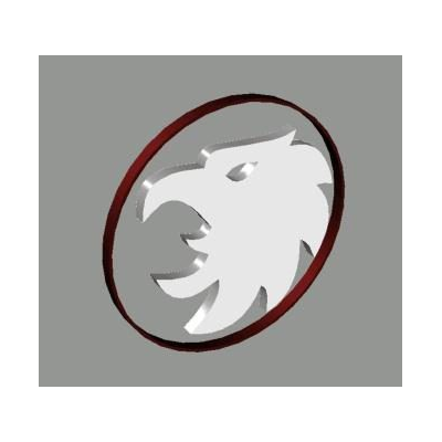 3d hawk man logo