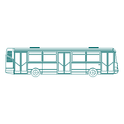 Perfil Lateral de Autobus Urbano