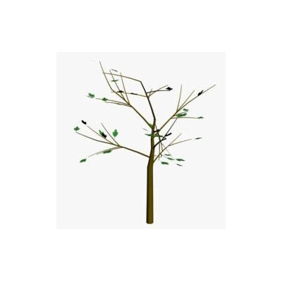 Arbol Deshojado en 3D