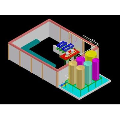 Planta renovacion de aceites lubricantes 3d