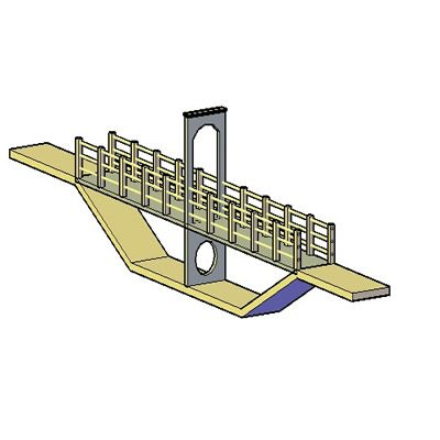 Puente peatonal 3d