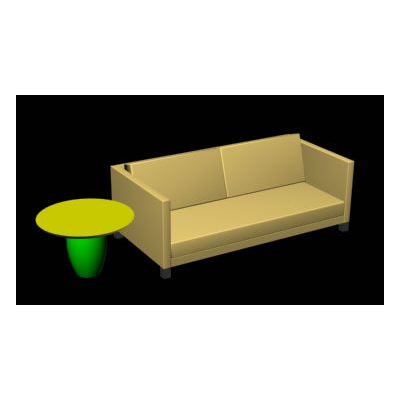 Contemporary armchair and side table