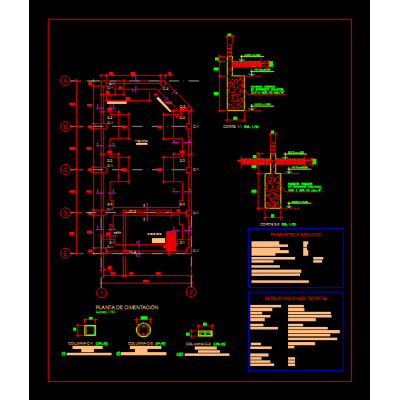 Plano de cimentacion