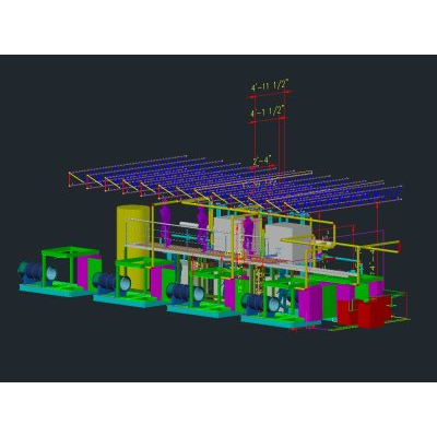 Sala de compresores 3d