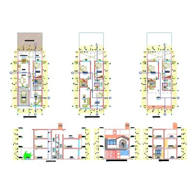 Single-family house with 3 levels