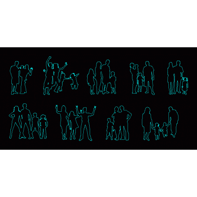 Personas siluetas familias