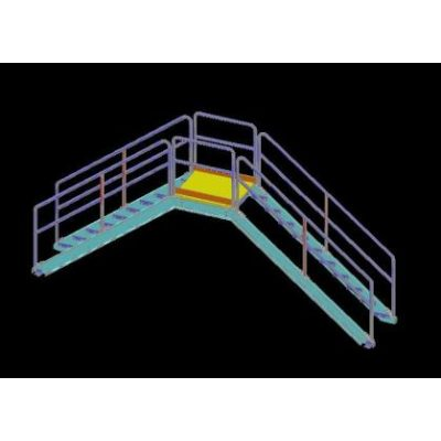 Escalera metalica 3d