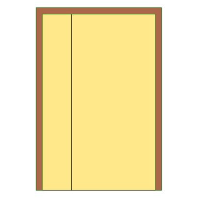 Puerta 3D de Dos Hojas Desiguales