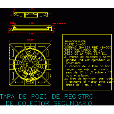 Tapa de pozo de registro