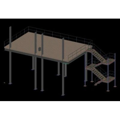 Plataforma torres de enfriamiento 3d