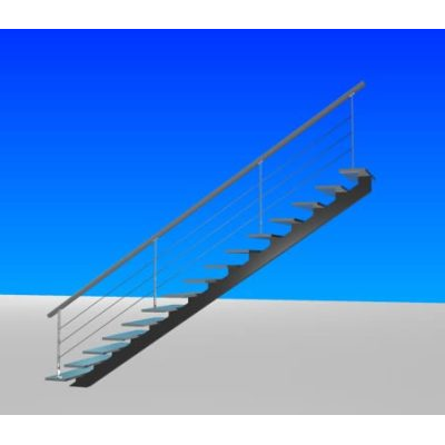 Escalera de acero y madera