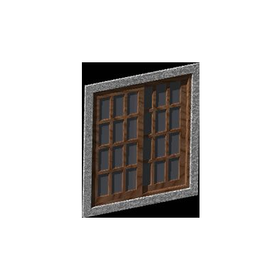 Ventana 2hojas corrediza en 3d