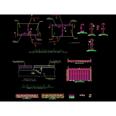 Plano estructural de puente vehicular