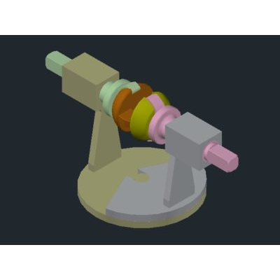 Mecanismo en 3d - metalmecanica. piezas de fabricacion