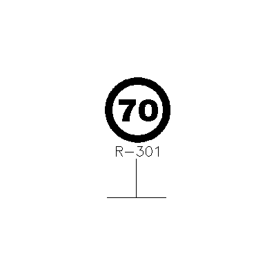 Limite de Velocidad 70 km/h