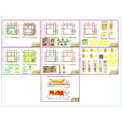 Edificio de auxiliatura municipal; autocad