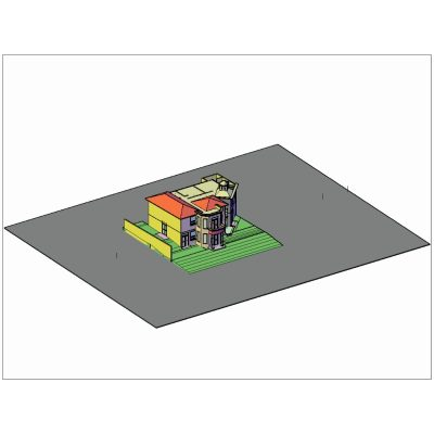 Casa dos niveles 3d
