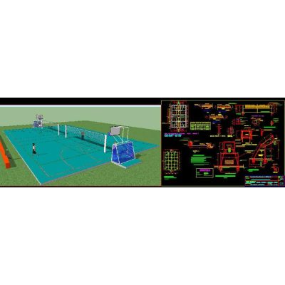 Loza deportiva y detalles con 3d