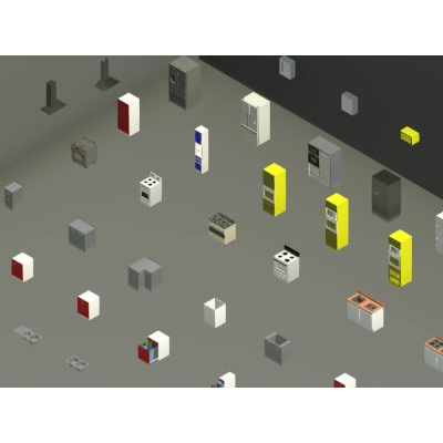 Coleccion de familia de cocina en revit
