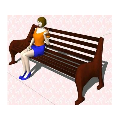 Persona sentada 3d