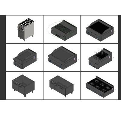 Cocina industrial revit