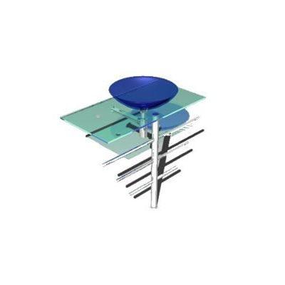 Lavabo en 3d con materiales aplicados