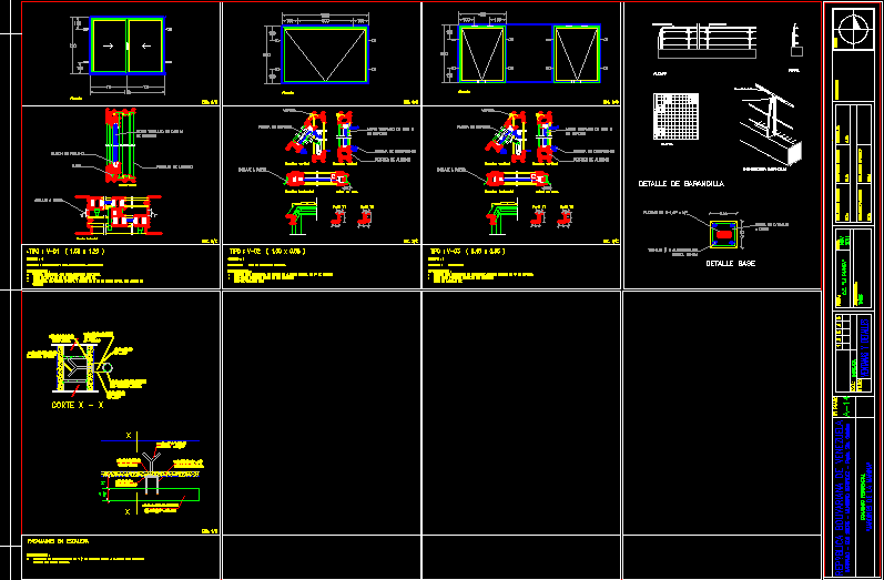 Detail Plan of Sliding and Pivoting Windows